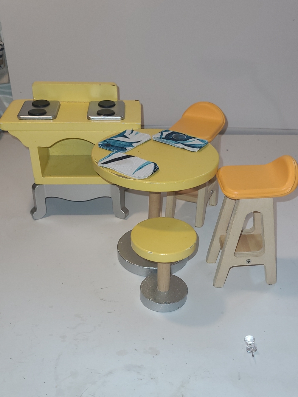 Yellow Wooden Kids' Kitchen & Dining Playset